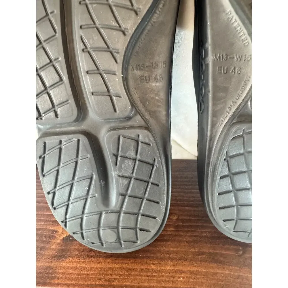 OOFOS OOahh Recovery Slide Sandals Black Men’s Sz 13 Slip-on Comfortable Support
